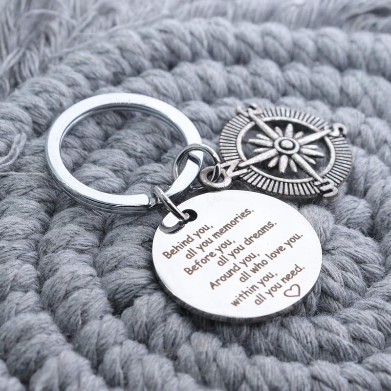 Inspirational Keychain for Friends - Engraved Birthday Gift