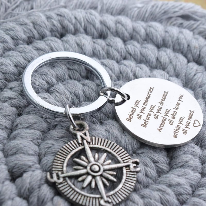 Inspirational Keychain for Friends - Engraved Birthday Gift