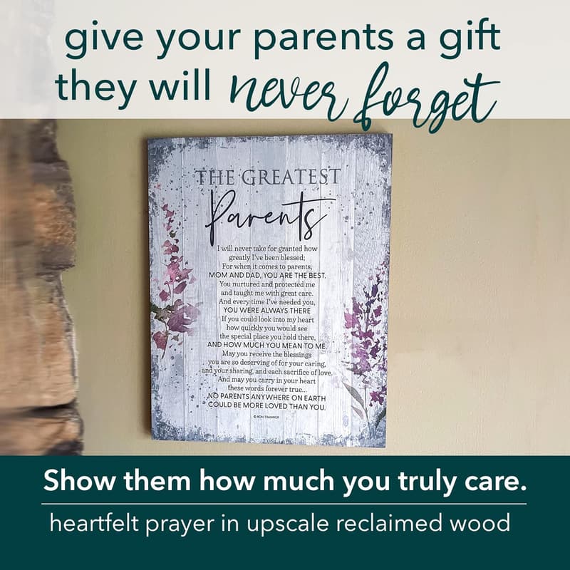 Greatest Parents Wall Plaque - Made in USA, Vertical Frame Decor