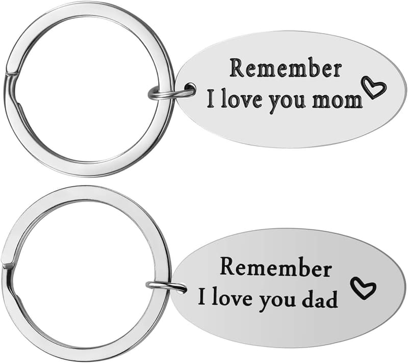 Christmas Gifts for Parents - I Love You Keychain Set (2PCS)