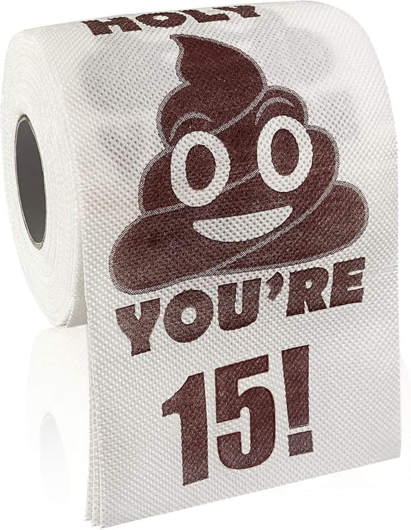 15th Birthday Funny Toilet Paper Roll Gag Gift