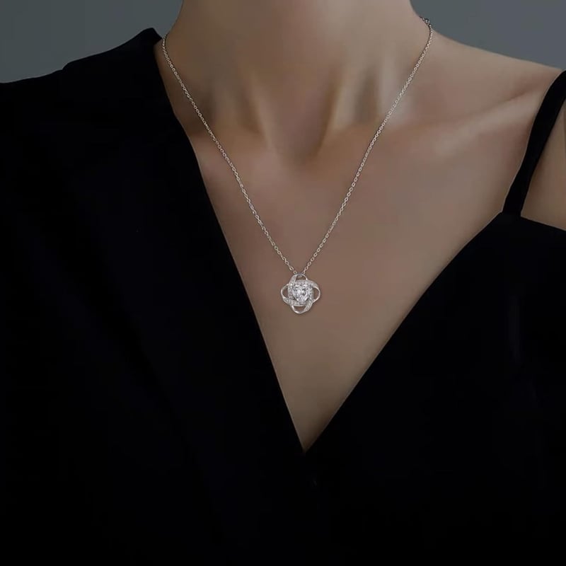 Graduation Jewelry: Sterling Silver Love Knot Pendant Necklace