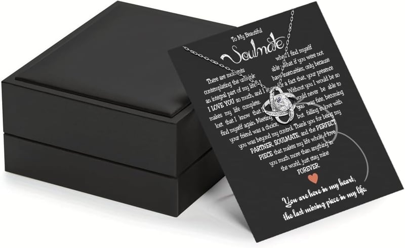 Love Knot Necklace for Soulmates, Promise Gift for Women