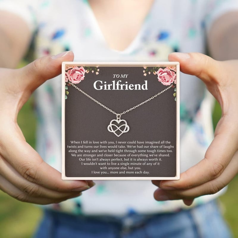 925 Sterling Silver Tiny Infinity Heart Necklace for Her
