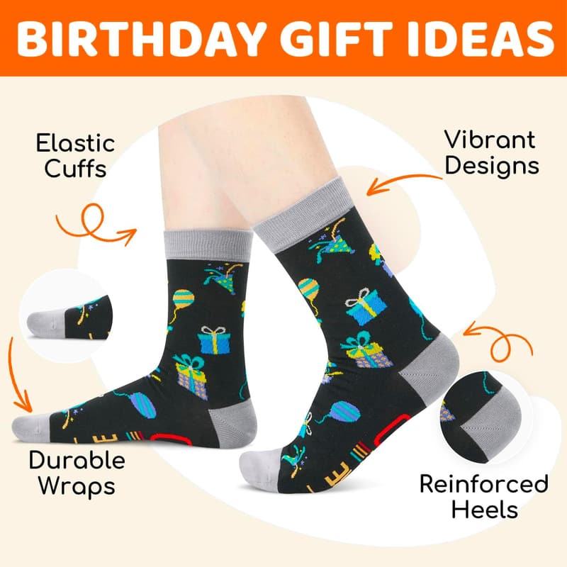 15th Birthday Gift Box for Boys - Fun Socks & Card