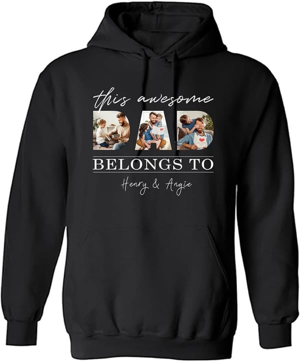 Personalized Christmas Hoodie for Dad from Kids