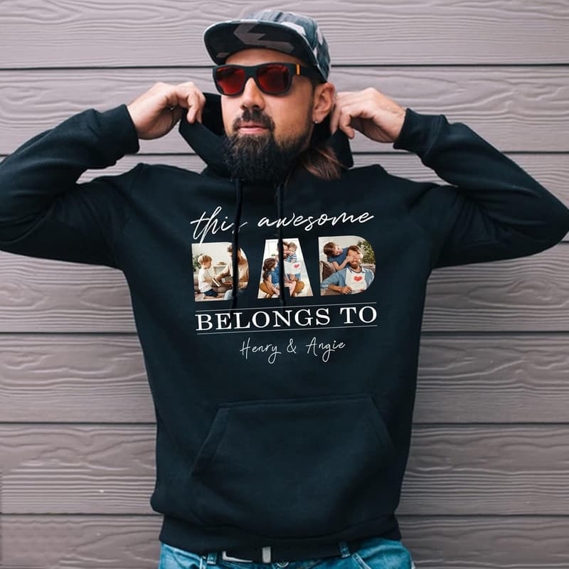 Personalized Christmas Hoodie for Dad from Kids