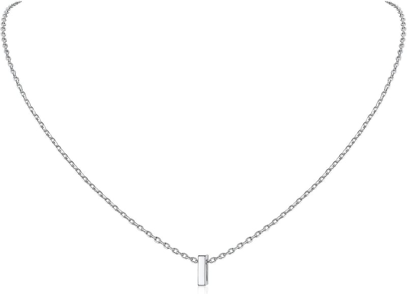 Personalized 925 Sterling Silver Initial Necklace for Women