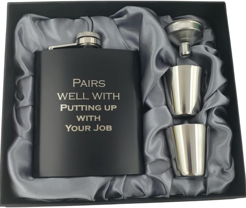 Secret Santa Flask for Coworkers - Funny Holiday Gift