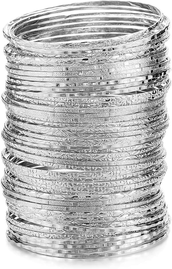 Aztec Multi Metal Bangle Set - 50 Pieces
