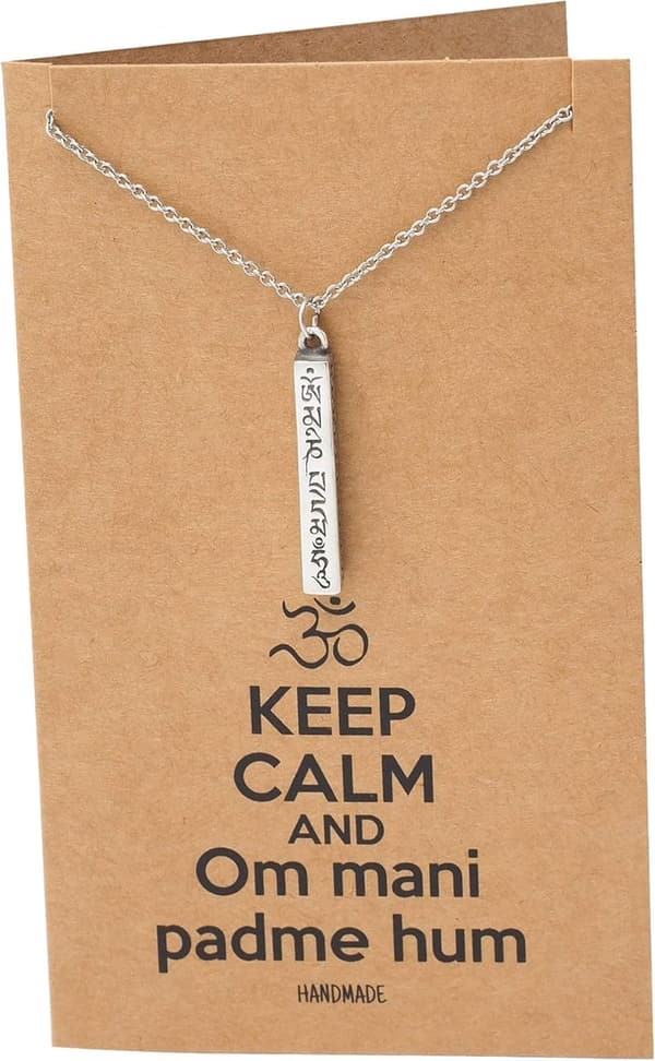Inspirational Yoga Necklace with Om Pendant for Women