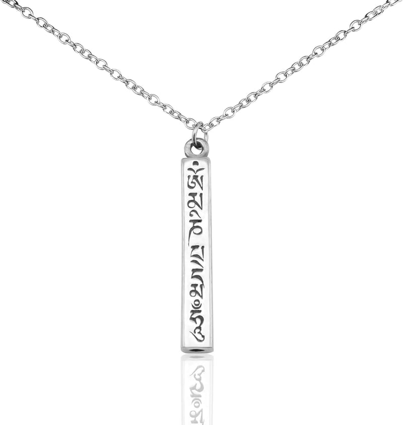 Inspirational Yoga Necklace with Om Pendant for Women