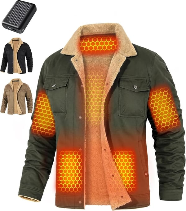 Men's Graphene Heated Jacket - 12V, Fast Charge, 18400mAh