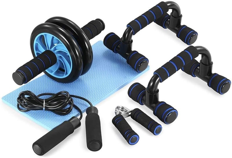 AB Wheel Roller Kit for Home Gym - Core Strength & Abdominal Workout