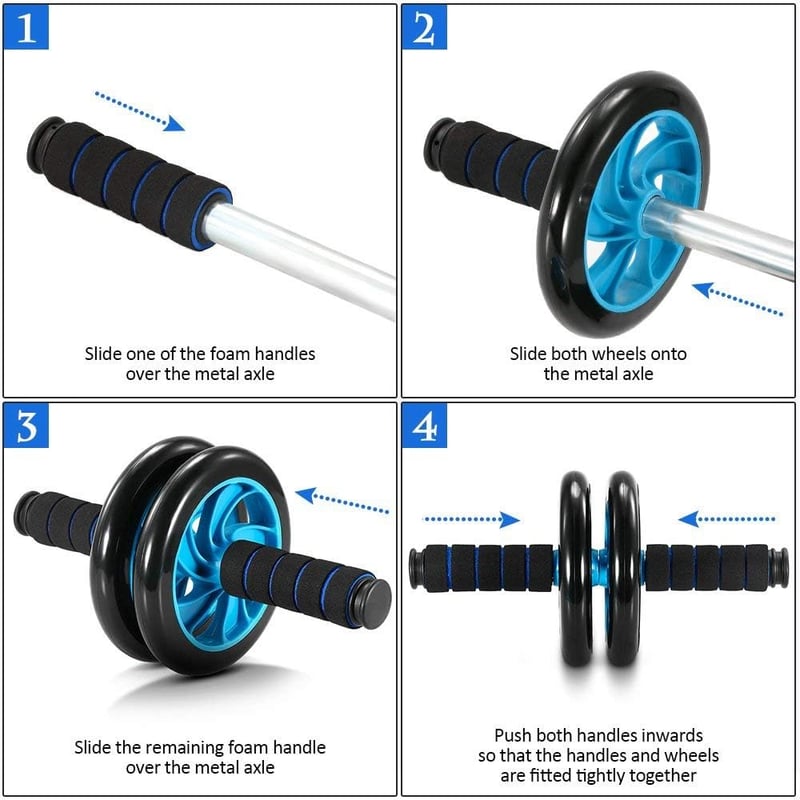 AB Wheel Roller Kit for Home Gym - Core Strength & Abdominal Workout