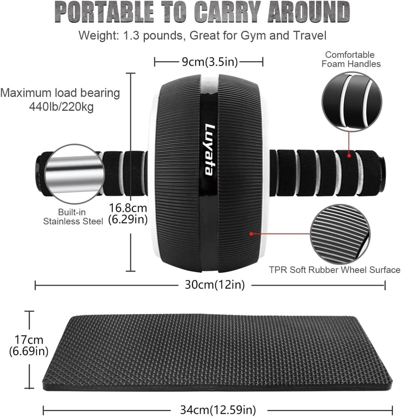10-in-1 Ab Roller Wheel Kit for Core Strength Workout