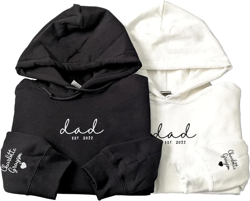 Father's Day Personalized Embroidered Dad Sweatshirt