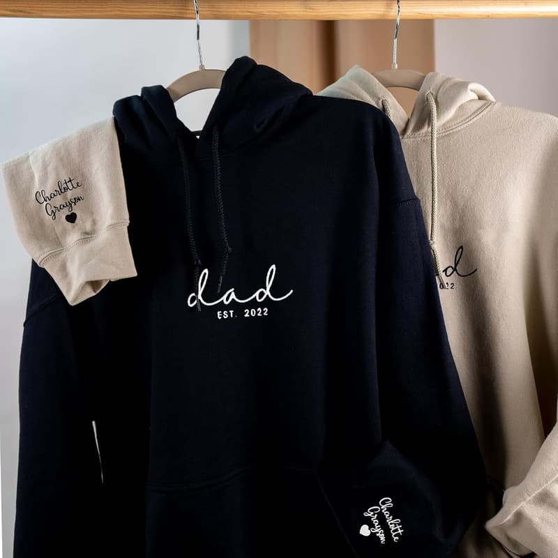 Father's Day Personalized Embroidered Dad Sweatshirt