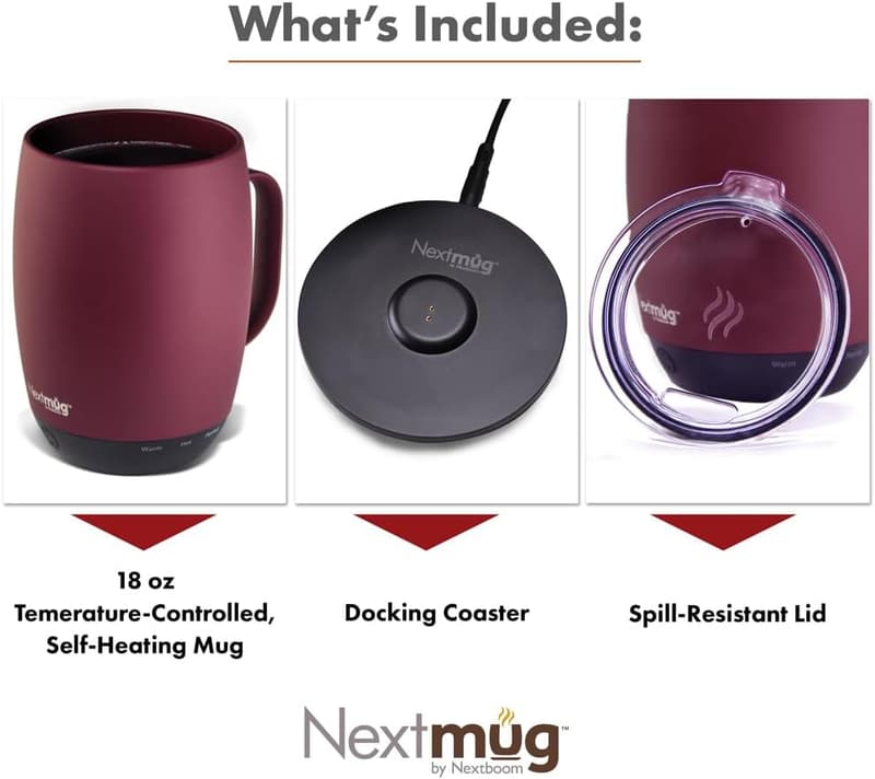Self-Heating Temperature-Controlled Coffee Mug - 18 oz.