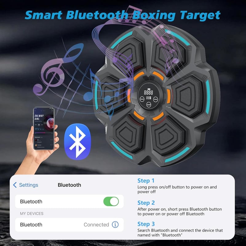 Wall-Mounted Bluetooth Boxing Trainer with Gloves for Family Fitness