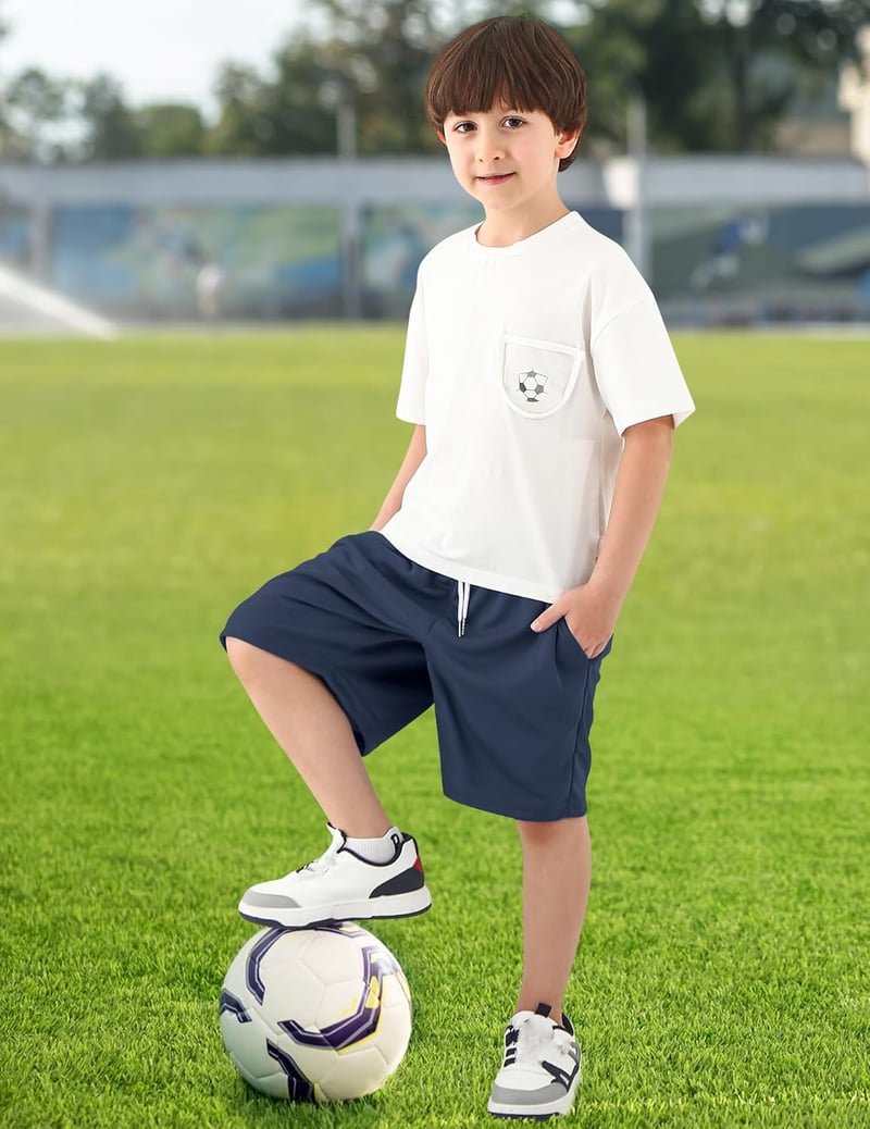 Boys' Breathable Athletic Shorts for Active Play, Ages 6-16