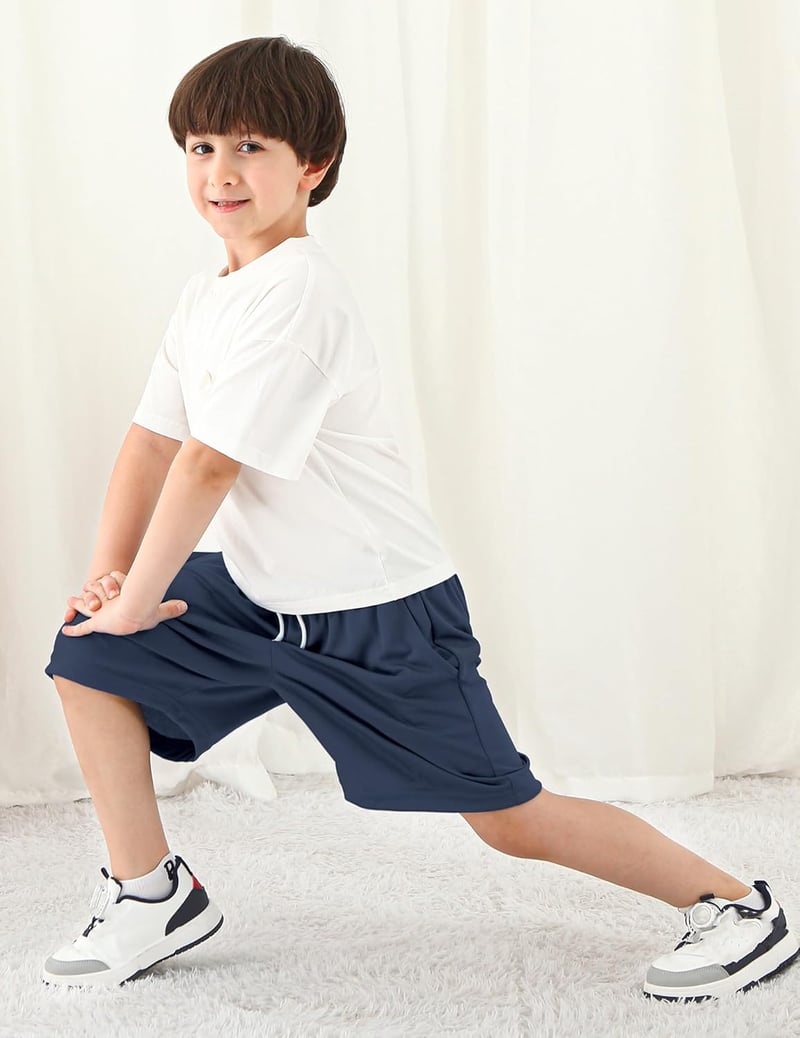 Boys' Breathable Athletic Shorts for Active Play, Ages 6-16
