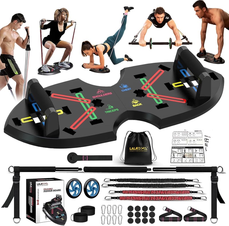 Home Gym System for Men & Women with 20 Accessories
