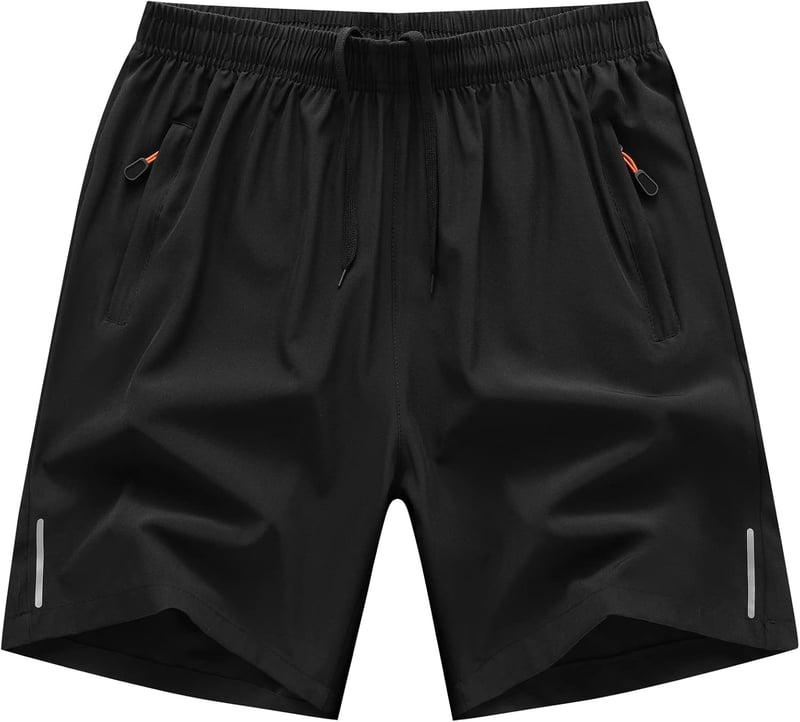 Lightweight Quick-Dry Boys' Running Shorts with Zipper Pockets