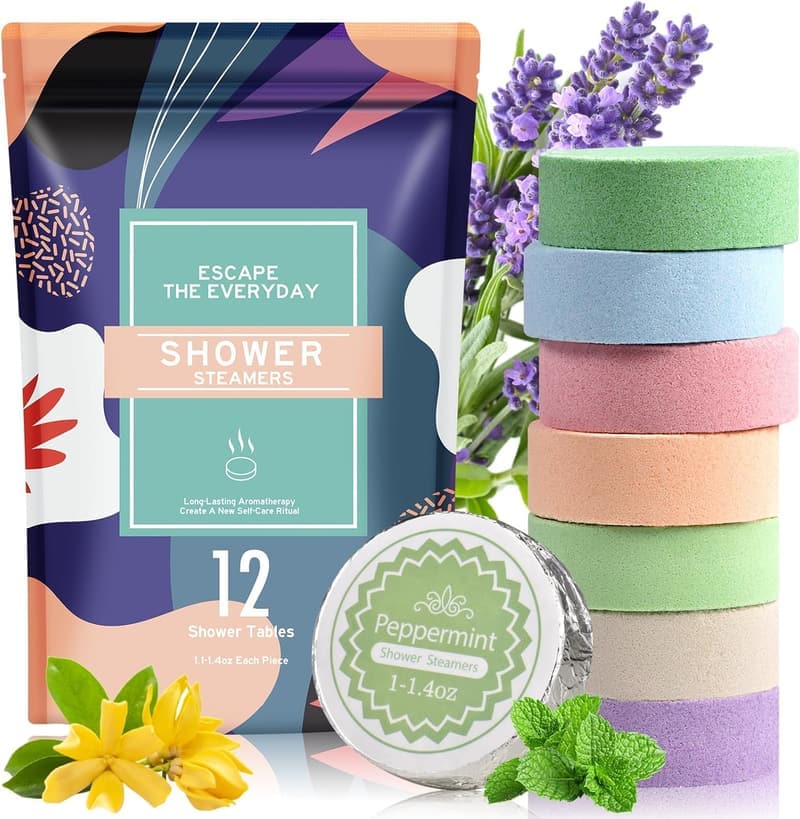 Aromatherapy Shower Steamers - 12pcs Essential Oil Gift Set