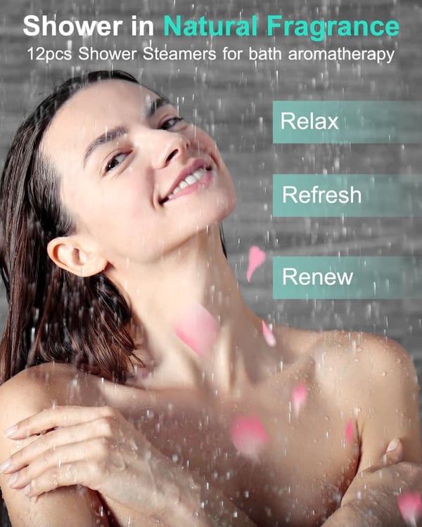 Aromatherapy Shower Steamers - 12pcs Essential Oil Gift Set