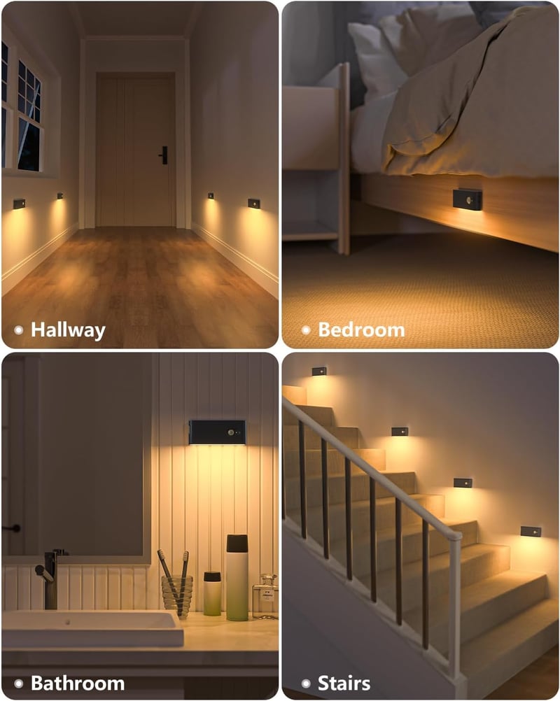 Wireless Motion Sensor Night Lights - 6 Pack, Warm White