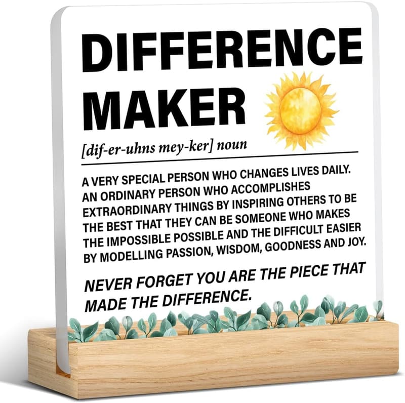 Appreciation Desk Plaque for Boss or Mentor, Acrylic Sign