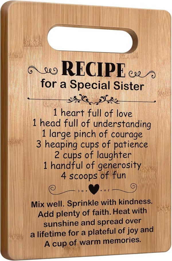 Sister Birthday Cutting Board Gift for Women