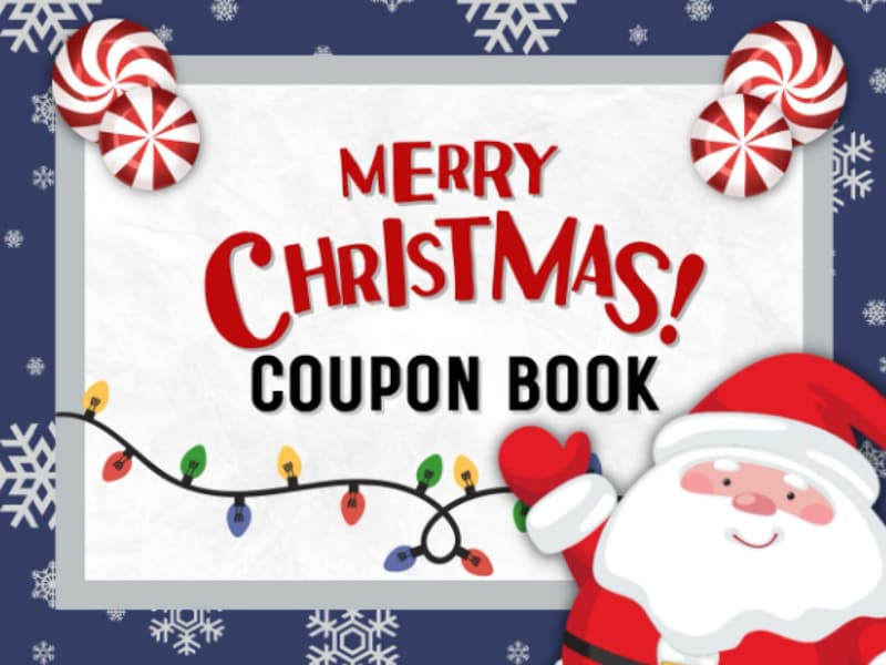 Personalized DIY Coupon Book: 30 Fillable Vouchers for Christmas