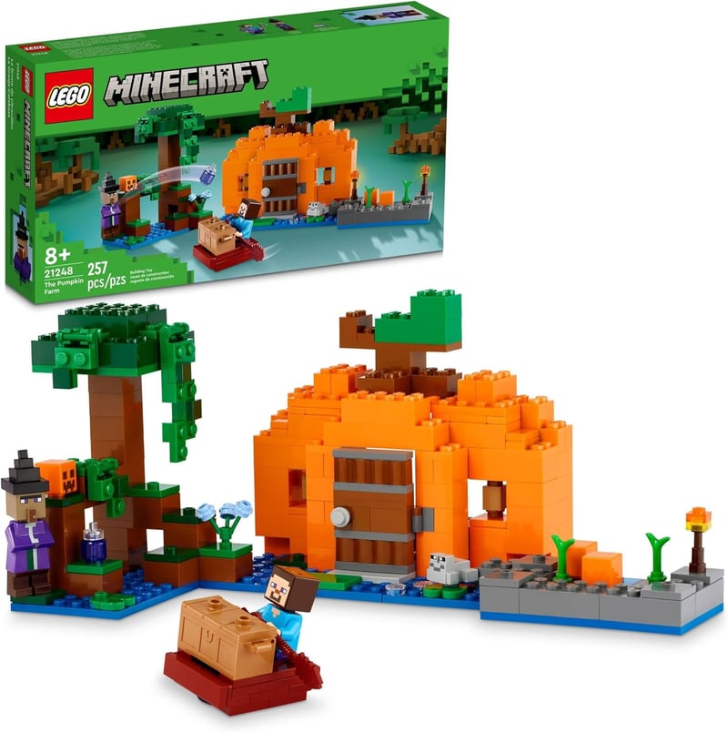 LEGO Minecraft Pumpkin Farm Building Toy for Kids 8+