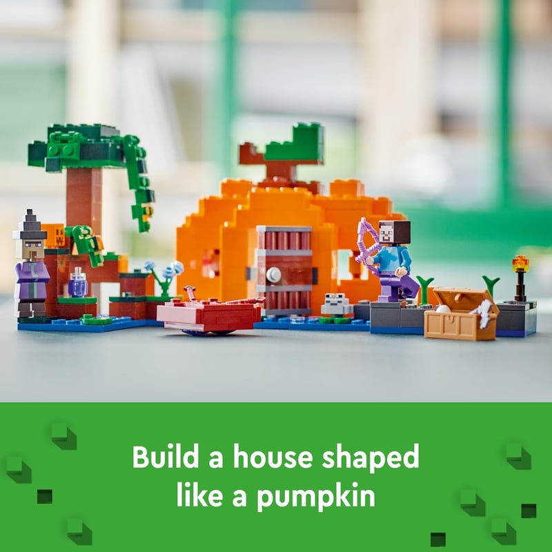 LEGO Minecraft Pumpkin Farm Building Toy for Kids 8+