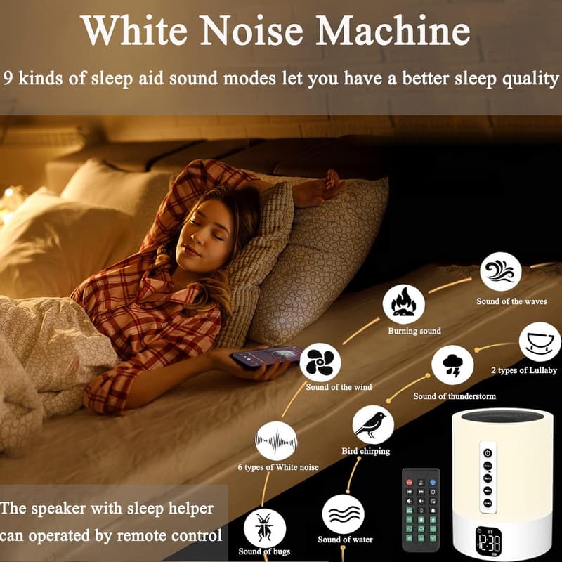Multi-Color Changing Alarm Clock Bluetooth Speaker for Kids