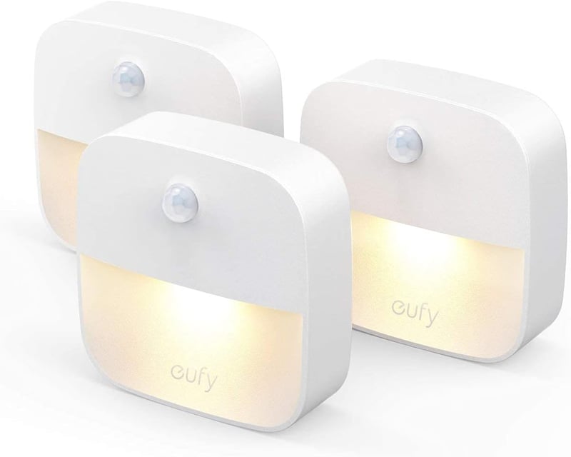 Warm White LED Motion Sensor Night Light, 3-Pack