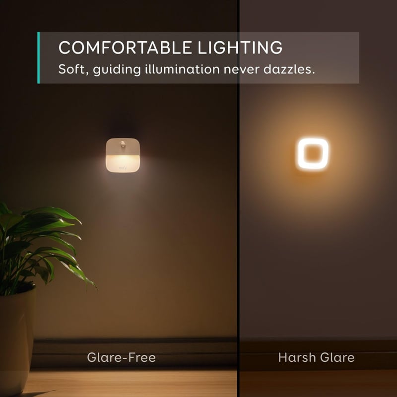 Warm White LED Motion Sensor Night Light, 3-Pack