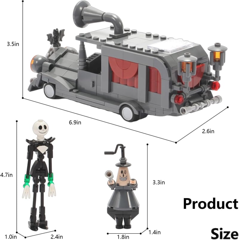Halloween Building Set: Jack & Mayor-Mobile - 324 PCS Toy Kit