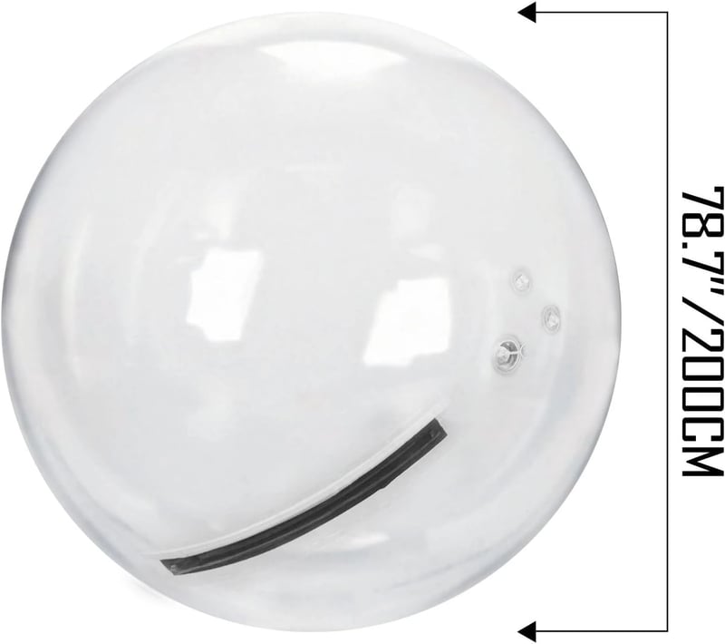 Inflatable Water Walking Ball - Clear PVC/TPU, 6.5ft
