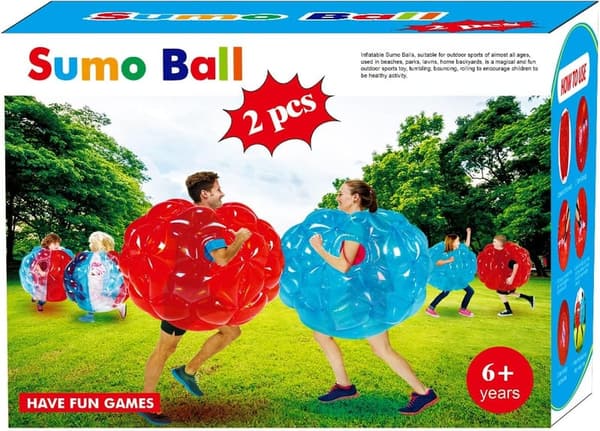 Giant Inflatable Bubble Balls for Kids - Outdoor Zorb Game (2pcs)