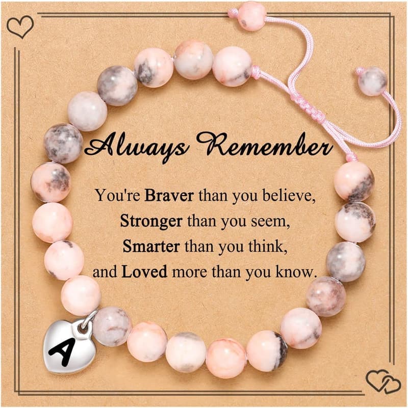 Teen Birthday Bracelets with Initial Charms for Girls