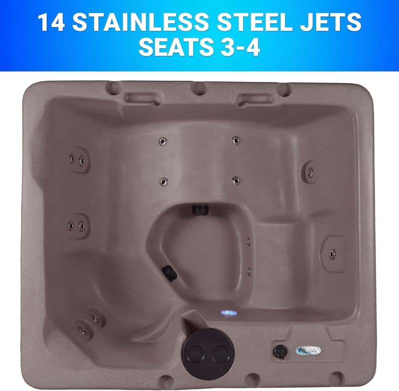 Aqualife Current 4-Person Plug and Play Outdoor Hot Tub