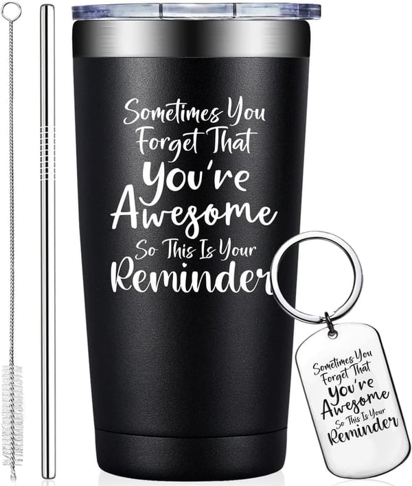 Inspirational 20oz Tumbler Mug for Men - Thank You Gift