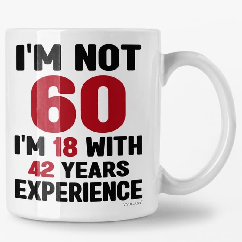 Happy 60th Birthday Mug for Men and Women