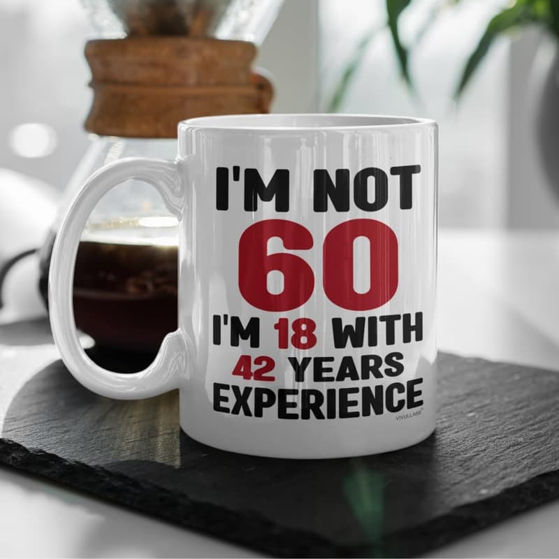 Happy 60th Birthday Mug for Men and Women