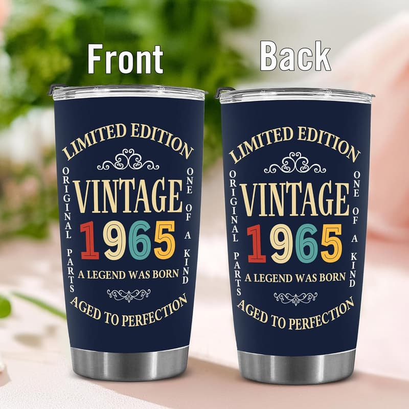 1965 60th Birthday Tumbler - Gifts for Him and Her