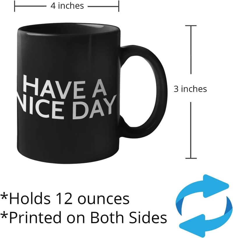 Funny Middle Finger Coffee Mug - Gag Gift for Adults (11 oz)