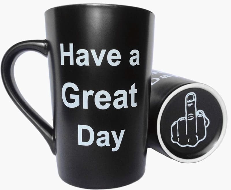 Funny Coffee Mug - Unique Ceramic Gag Gift for Holidays, 15 Oz